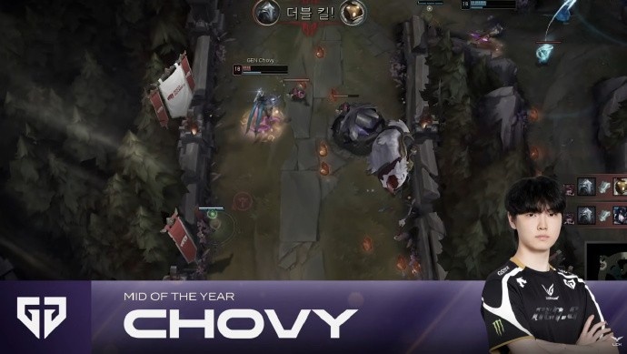 LCK年度选手：上单kiin 打野Oner 中单Chovy 下路Guma 辅助keria